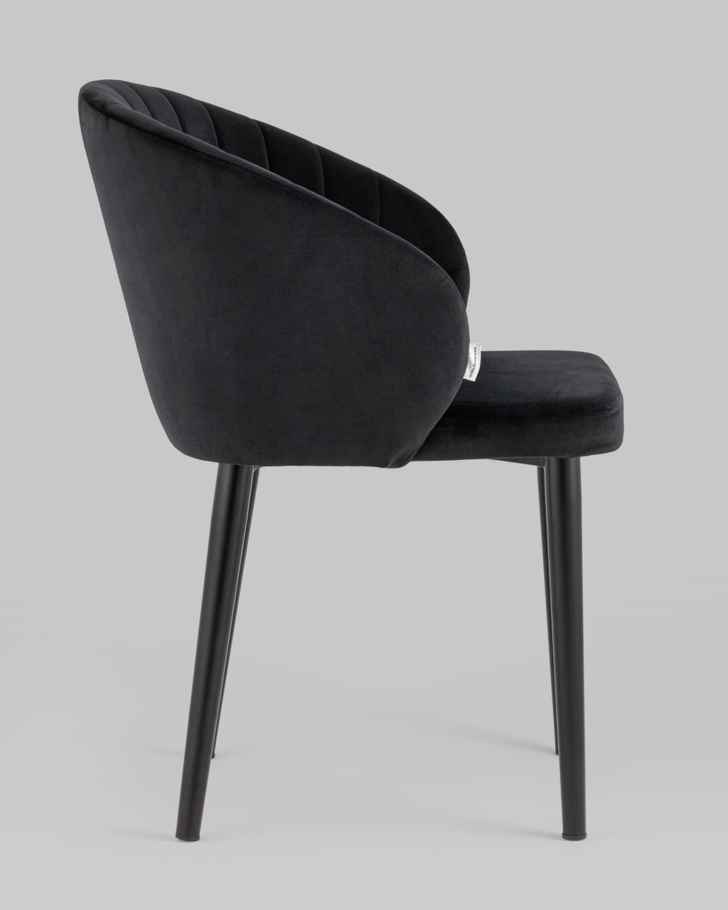 Стул с подлокотниками Шон велюр Черный