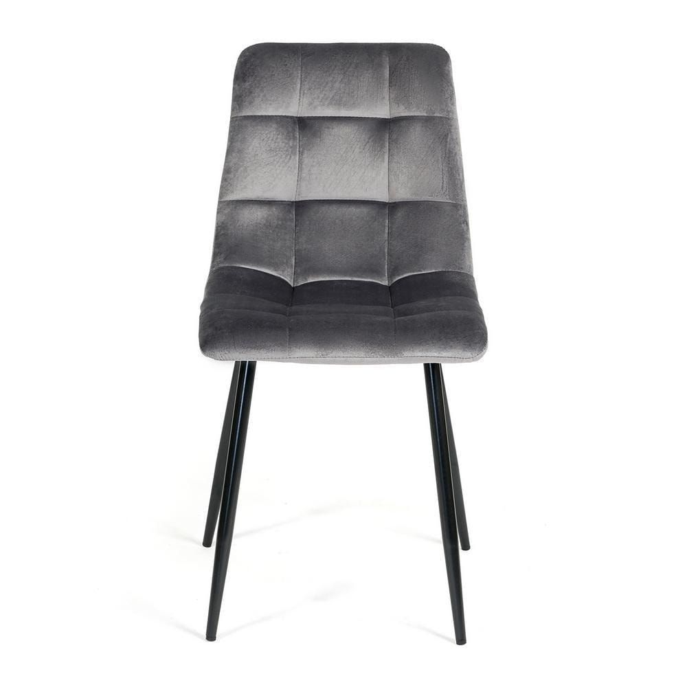 Стул CHILLY (mod. 7094) / 1 шт. в упаковке металл/вельвет, 45 х 55 х 87,5 см, серый/черный, G062-40