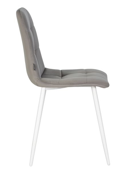 Стул обеденный DOBRIN CHILLY (Темно-серый Holland 18, основание белое) 4 шт