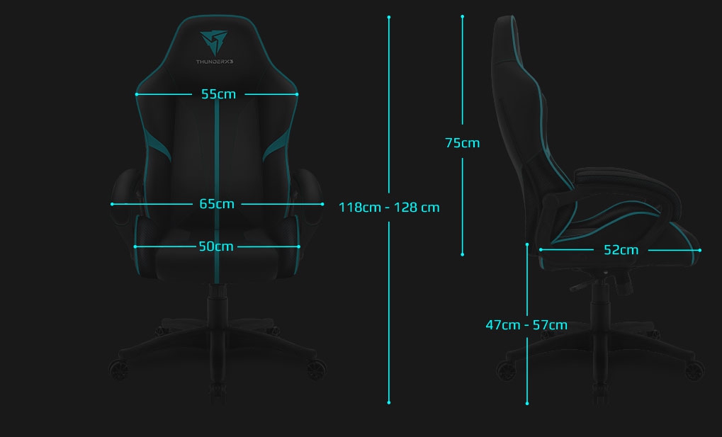Геймерское кресло ThunderX3 BC1-BC AIR Black Cyan