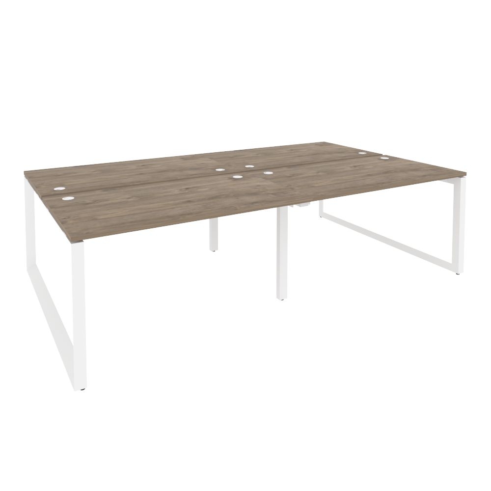 Рабочая станция на О-образном м/к ONIX O.MO-D.RS-4.3.8 Тиквуд Темный/Белый