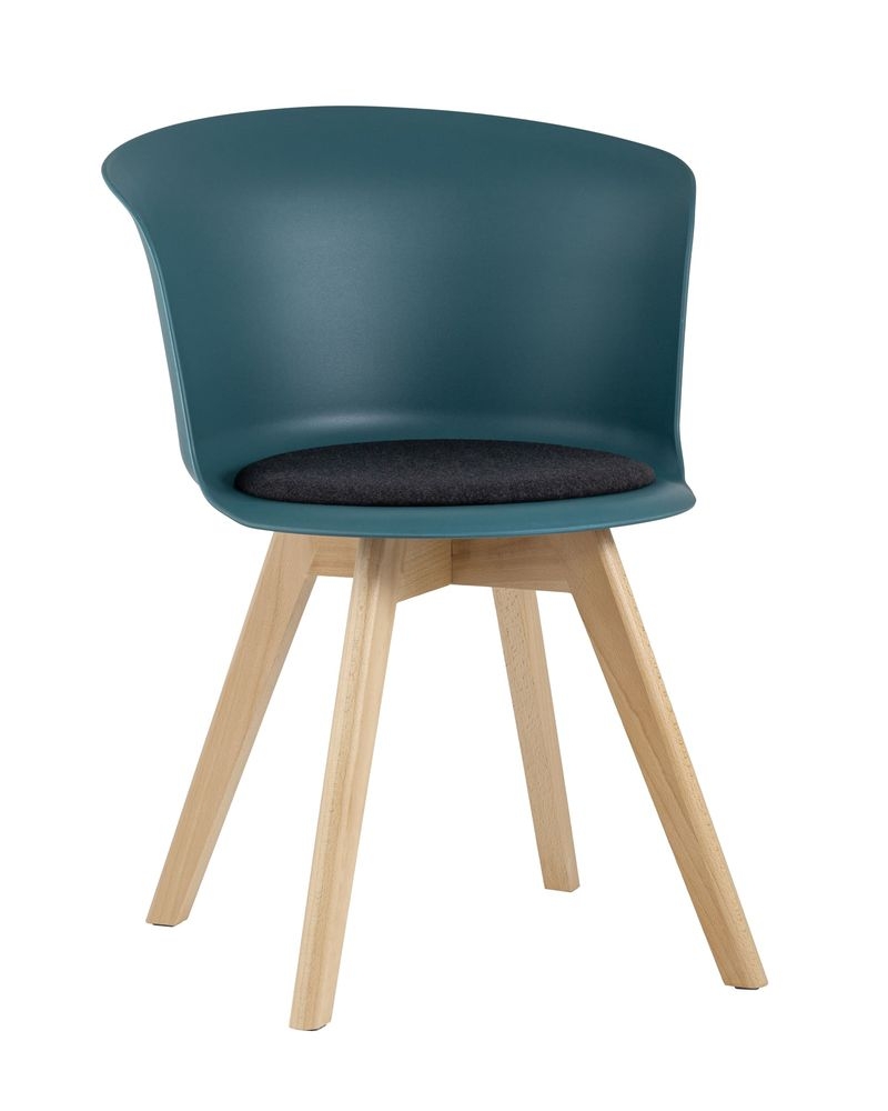 Стул пластиковый Blossom с подушкой Темно-бирюзовый