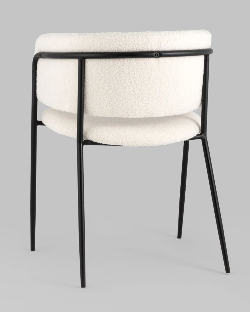 Стул Нэлли ткань букле Белый