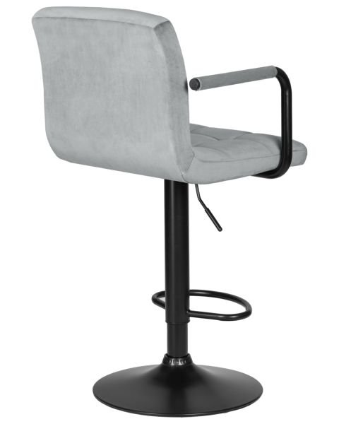 Стул барный DOBRIN KRUGER ARM BLACK (серый велюр (MJ9-75)) 2 шт