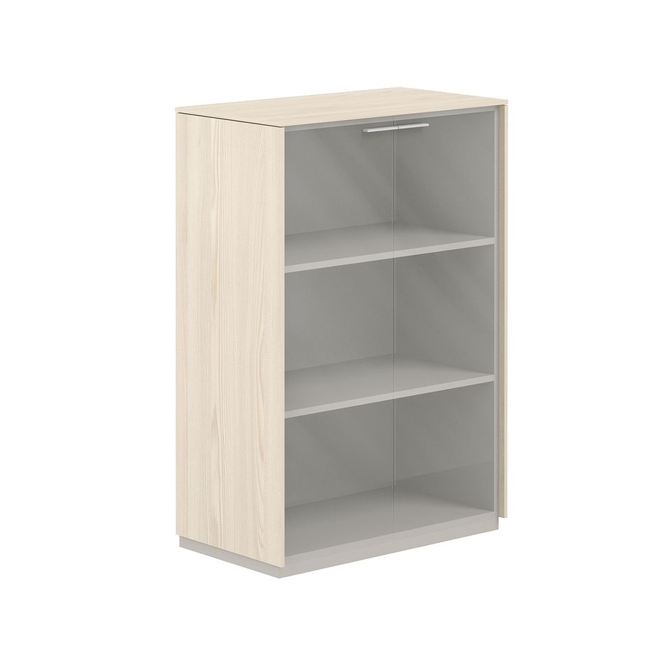 Шкаф средний со стеклом Atlas NZ-0325.YN.GL Ясень Наварра