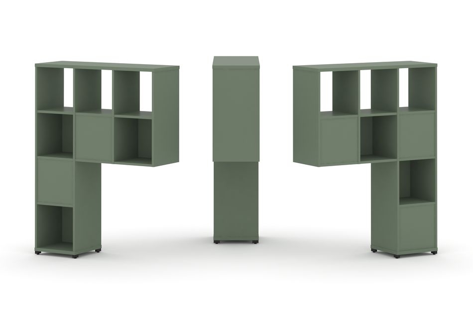 Надставка на стол высокая двухсторонняя + задняя стенка (5 шт.) CONCEPT CN.DNV-003 Кобо Черный металл