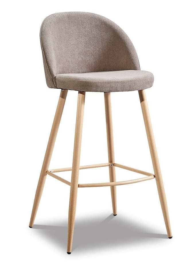 Барный стул Хартон ножки под дерево Бежевый