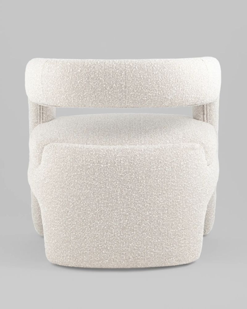 Кресло лаунж Bones жемчужный