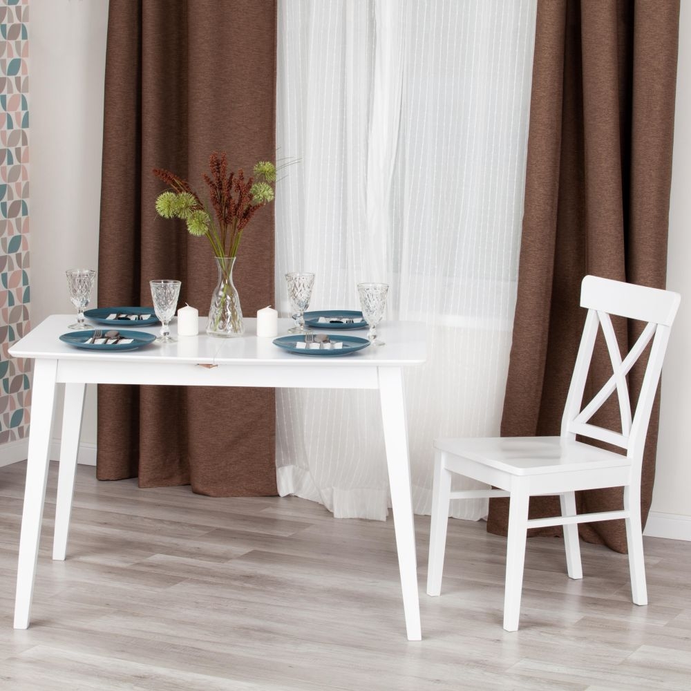 Стул Retro / 1 шт. в упаковке дерево гевея, МДФ, 44,3 x 55 x 89 x SH45см, Белый (White)