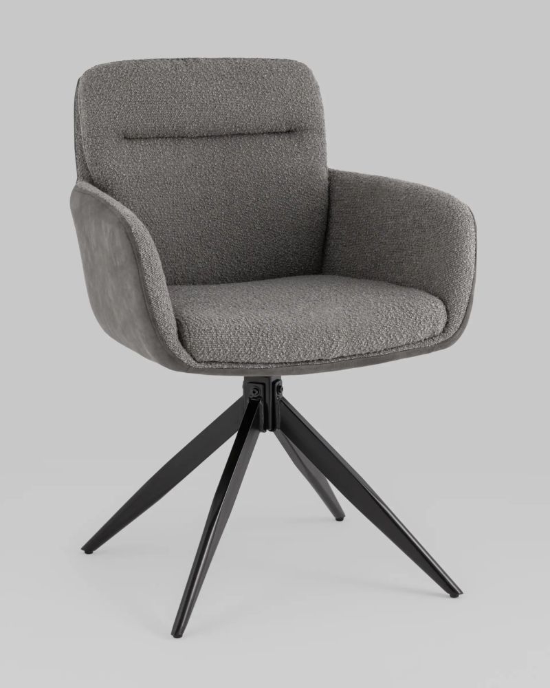 Стул Waldo серый с серой экокожей