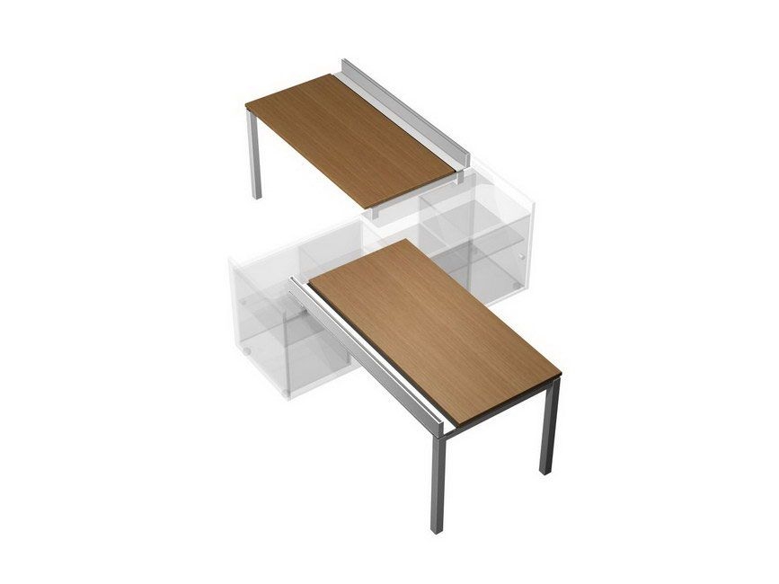 Рабочая станция с ProSystem для опорной тумбы 180 Profiquadro КВ 1101 БН Орех ногаро/белый премиум