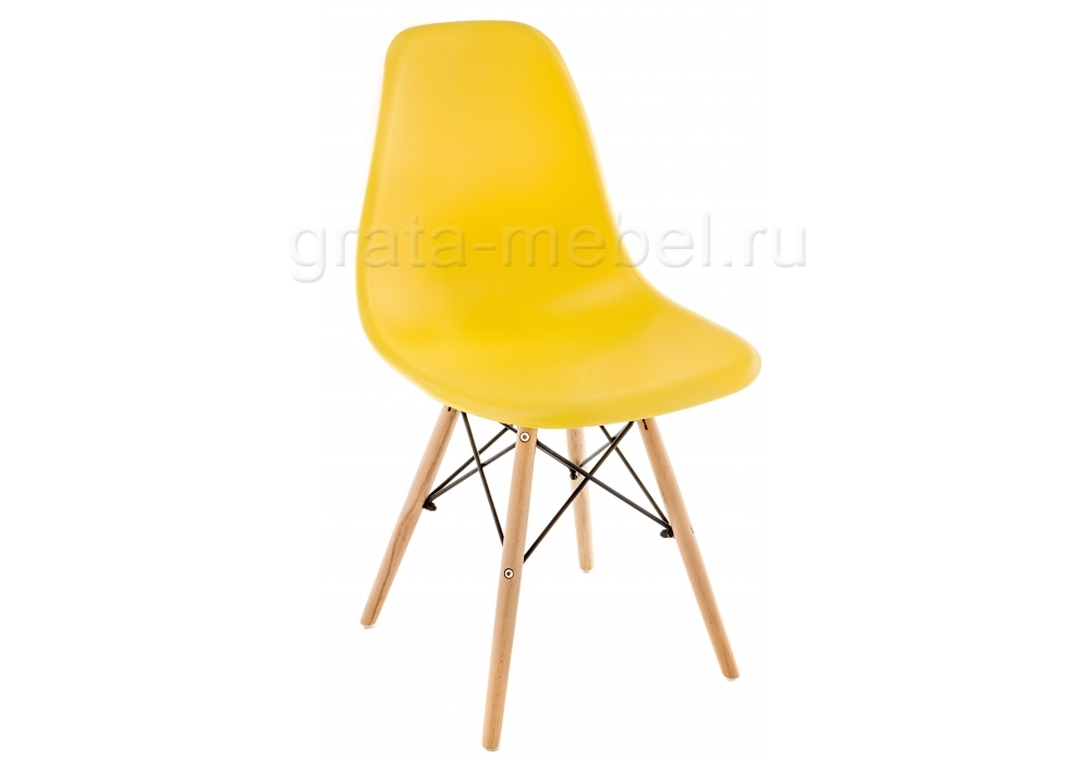 Стул деревянный Eames PC-015 yellow