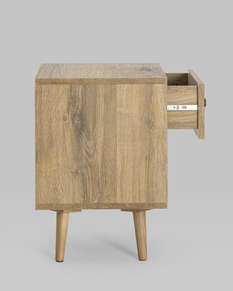 Тумбочка с открытой полкой Berber (ножки массив дерева) 33 принт