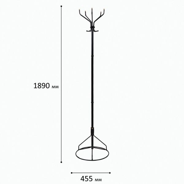 Вешалка-стойка Ажур-2 1,89 м Черная