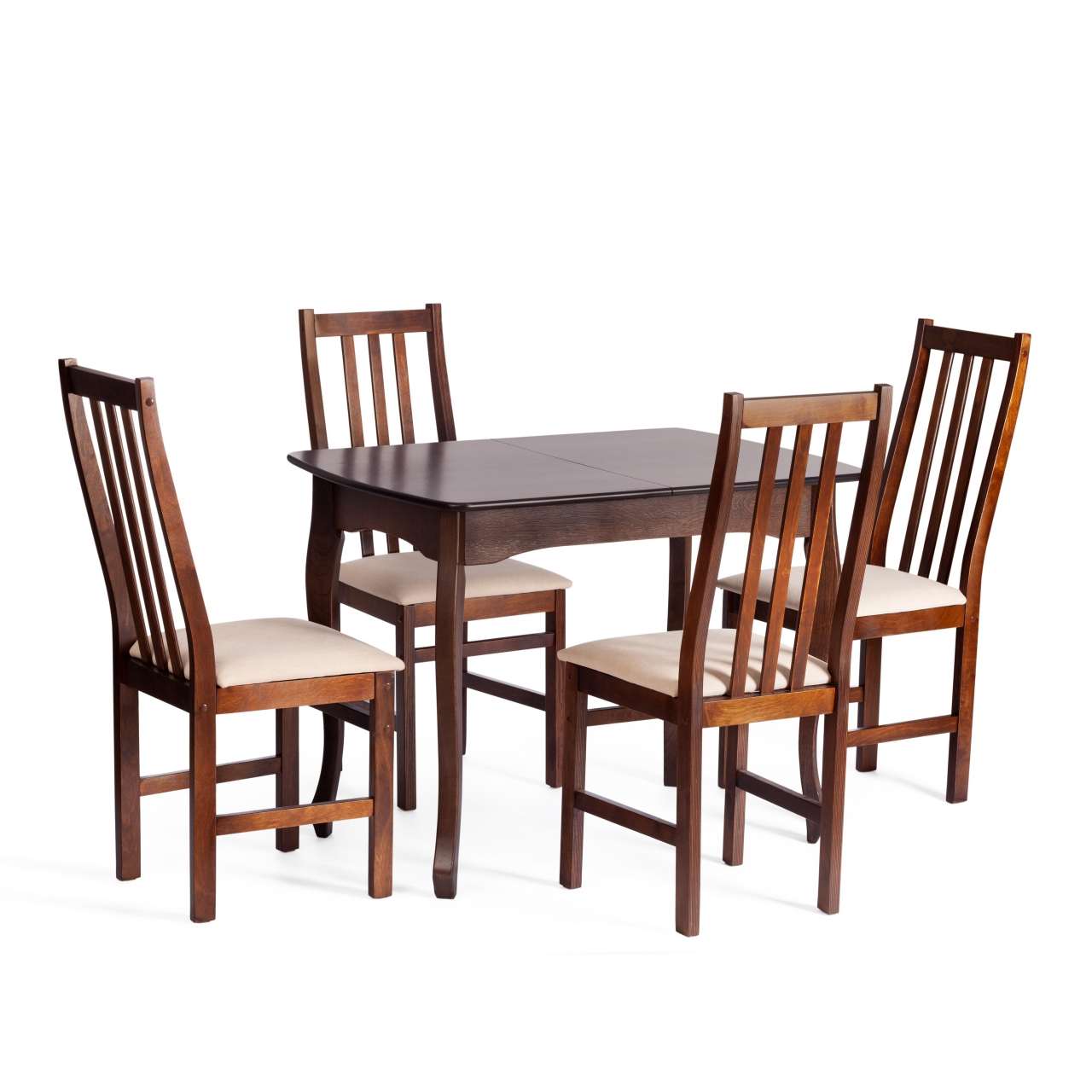 Стул SWEDEN (комплект) NEW, Многослойный березовый шпон, 41х40х99 см, cappuchino/велюр бежевый