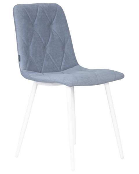 Стул обеденный DOBRIN CHILLY ROMBO (Серо-голубой Simple 26, основание белый) 4 шт