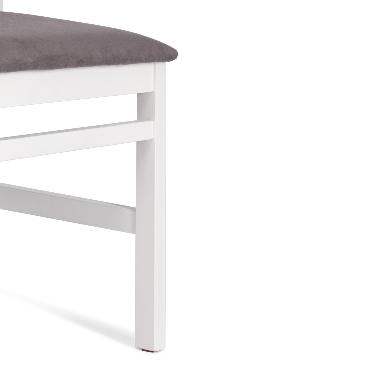 Стул SWEDEN (комплект) NEW, Многослойный березовый шпон, 41х40х99 см, white/велюр темно-серый