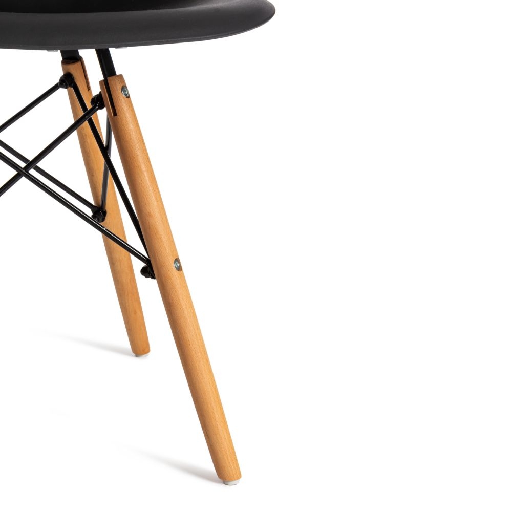 Стул CINDY (EAMES) (mod. 001) / 1 шт. в упаковке дерево бук/металл/сиденье пластик, 51x46x82.5см, черный/black