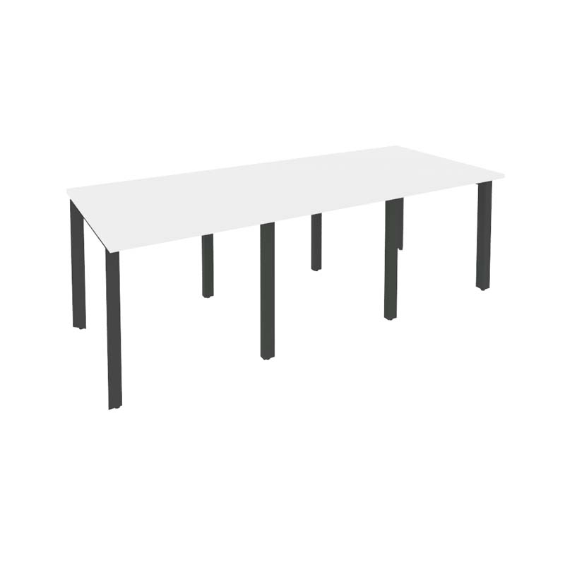 Стол переговорный (3 столешницы) ONIX O.MP-PRG-3.0 Белый Бриллиант/Антрацит