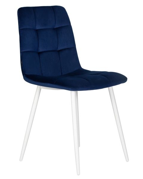 Стул обеденный DOBRIN CHILLY (Темно-синий Holland 60, основание белое) 4 шт