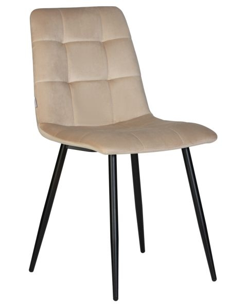 Стул обеденный DOBRIN CHILLY (Бежевый Holland 07, основание черное) 4 шт