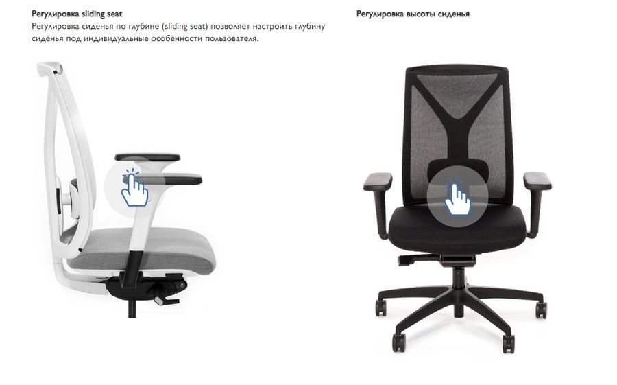 Кресло DION Mesh Bl 870 1D black Jade9502 Серый Черный