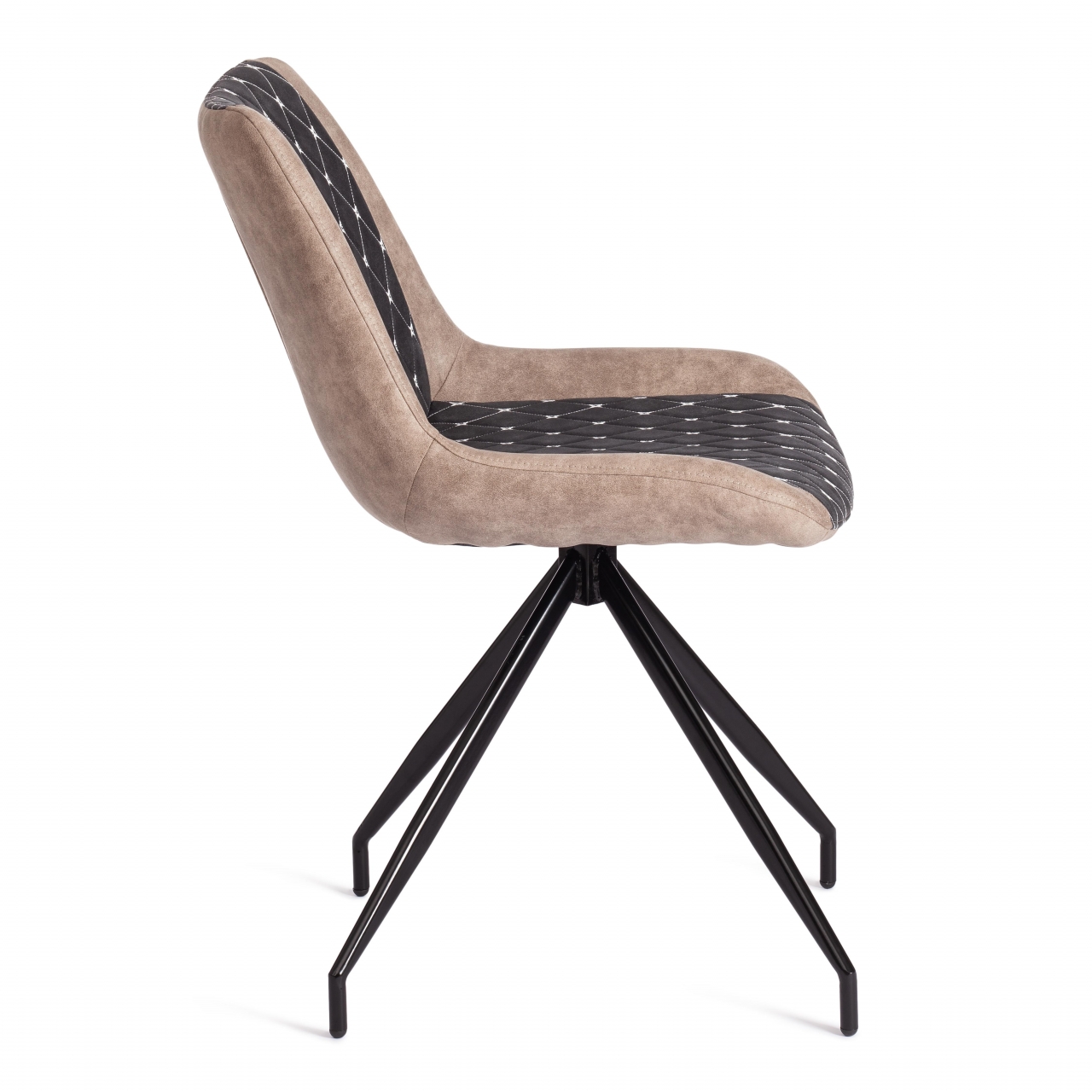 Стул KELT ( mod. 8799 ) металл,ткань наппа, 50 х 60 х 84 х 49,5 см, черный/коричневый