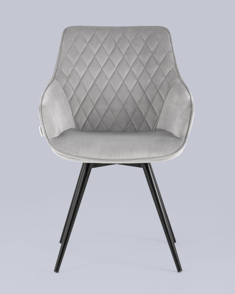 Стул вращающийся Сеул велюр Светло-серый