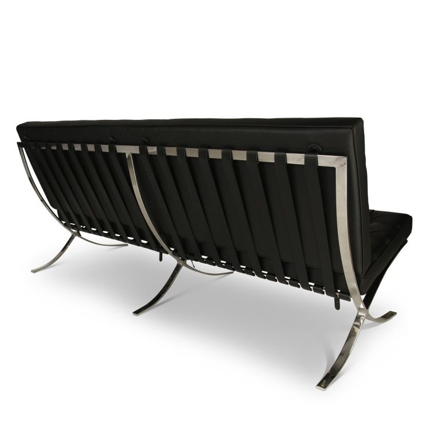 Диван двухместный Everprof Barcelona - 2 экокожа Черный