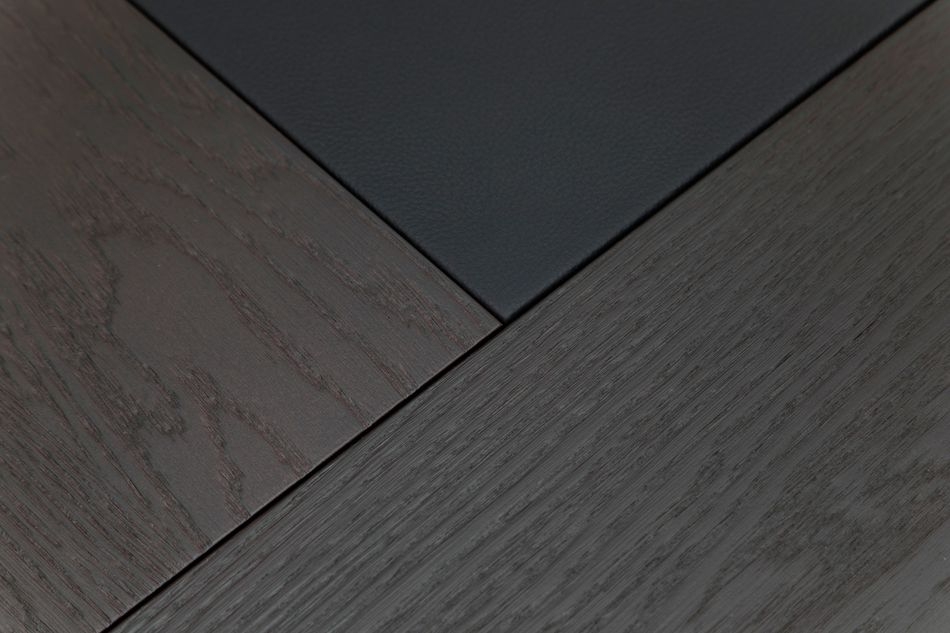 Стол письменный закругленный LAGO 105 104 FE/SC BLACK Дуб Ферро Черный