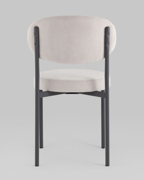 Стул Бриф SN NEW велюр светло-серый каркас антрацитовый муар 4 шт