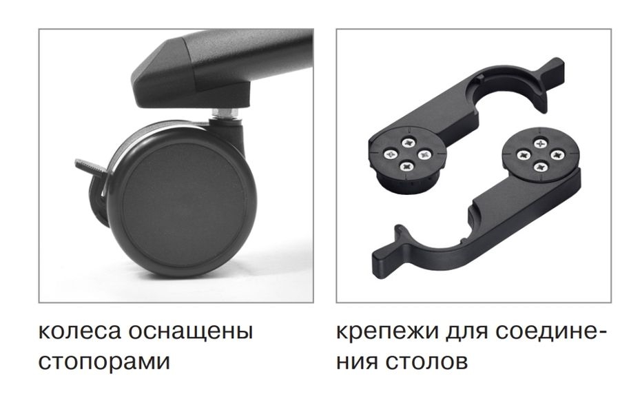 Комплект столов для тренинг-класса SHIFT №02 Гикори Черный