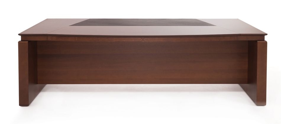 Стол письменный закругленный LAGO 105 104 WALM/SC BLACK Итальянский орех Черный