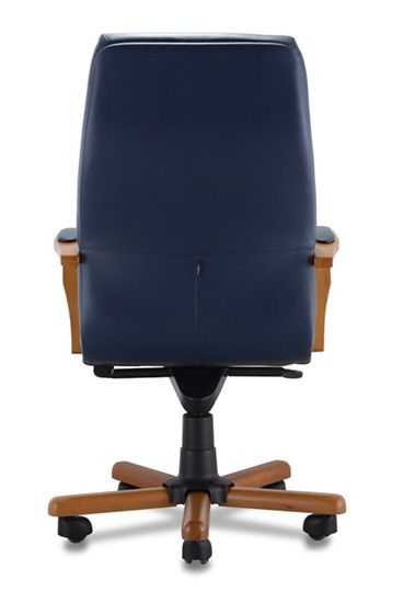 Кресло с высокой спинкой на крестовине Босс D100 Темно-синее