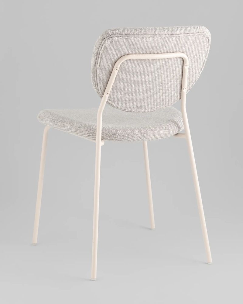 Стул обеденный Gigi серый белые ножки