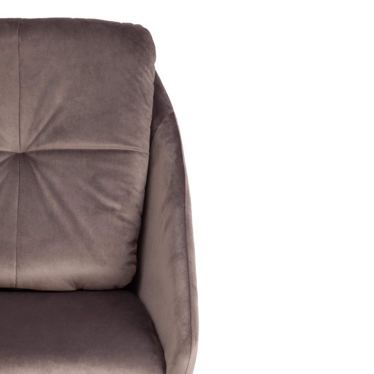 Кресло STAR (mod. CY-1919) вельвет/металл, 68 х 60 х 88 см , серый (HLR 24)/черный