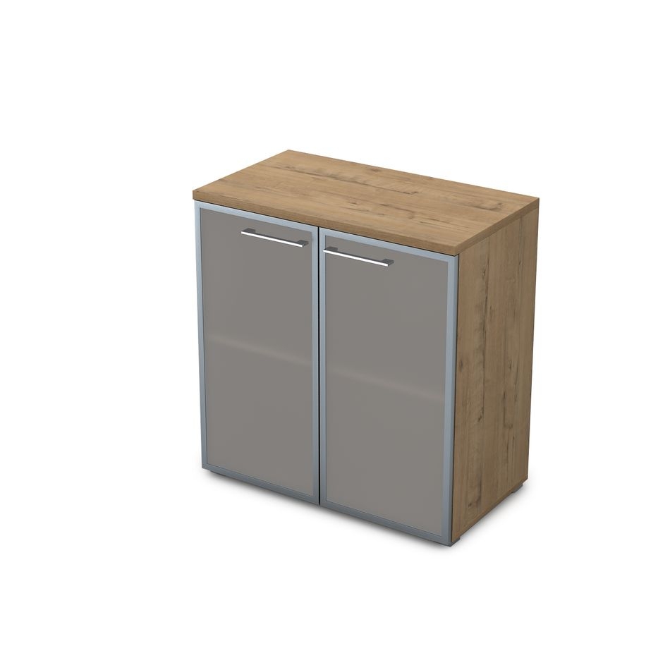 Шкаф низкий со стеклом GLOSS LINE 9НШ.023.3 Teakwood