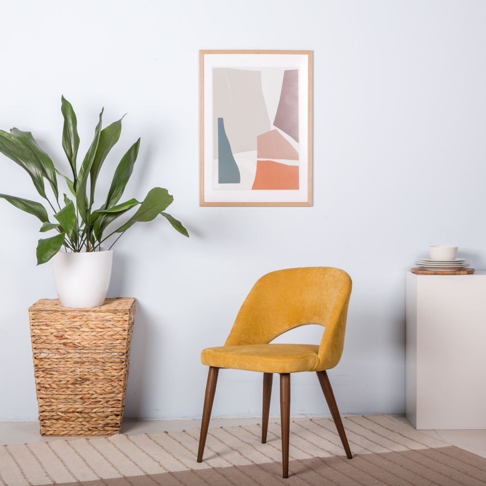 Стул Lars Желт/Темный Орех