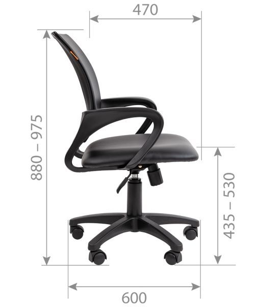 Кресло оператора CHAIRMAN 696 ЭКО Серый