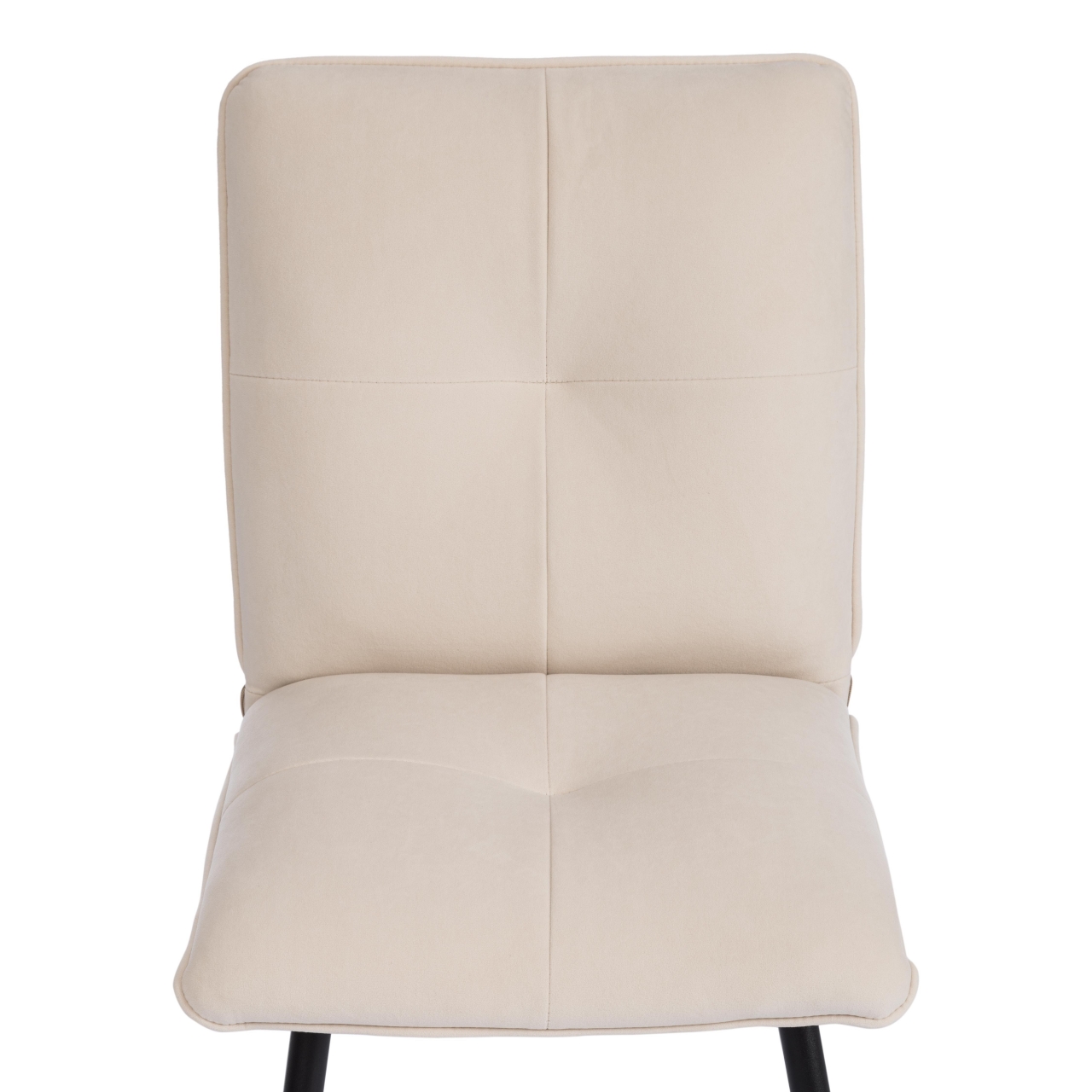 Стул обеденный Sweet флок , 46х55х88, молочный/черный, 4