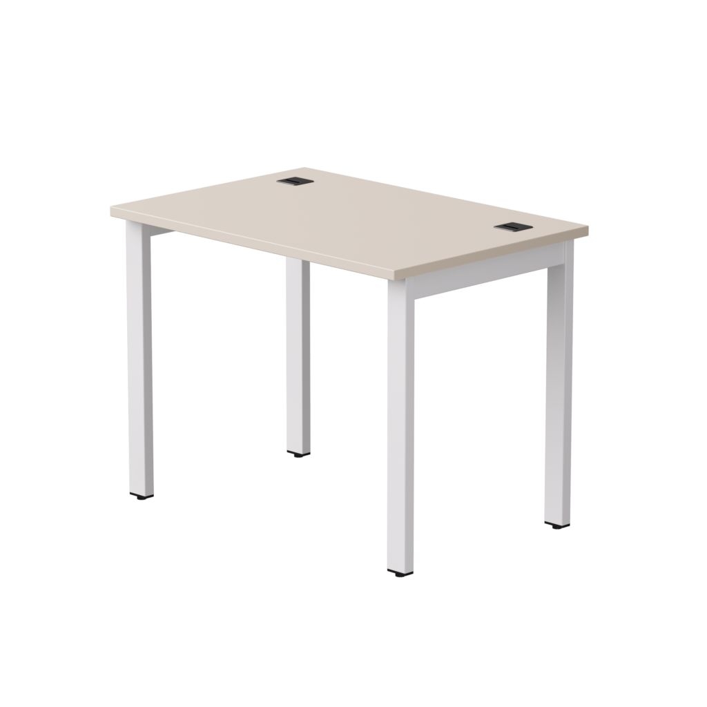 Стол прямой на металлокаркасе, опоры 45 гр Everprof EVO 254S001 Кашемир Белый