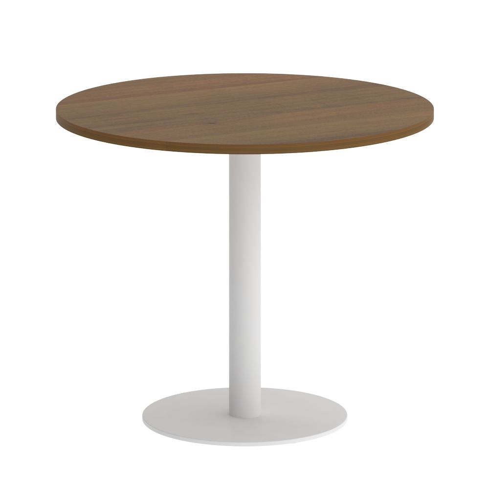 Стол журнальный круглый HOME OFFICE VR.SP-5-90.1 Орех Гварнери/Белый металл