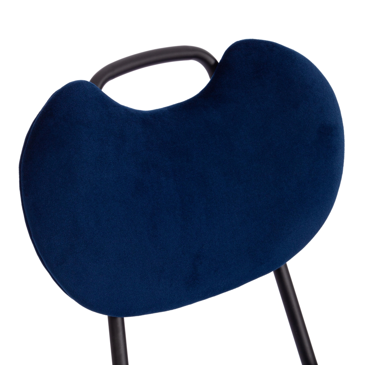 Стул DANTON (mod. 0139223) металл/ткань, 47х56,5х79 см, темно-синий S108 (117 DARK BLUE)/черный