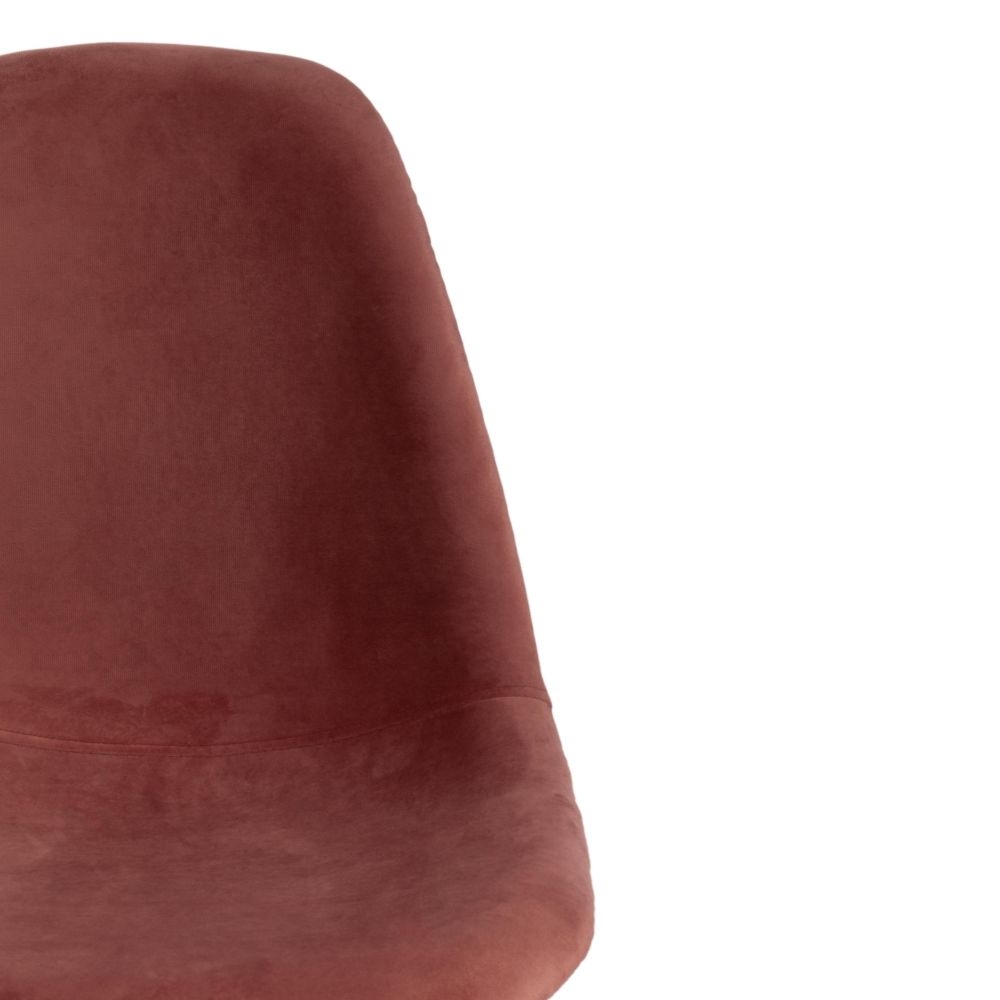 Стул CINDY SOFT (mod. C1021F1) / 1 шт. в упаковке вельвет/дерево бук, 53 х 45 х 81 см , коралловый (HLR 44)/натуральный