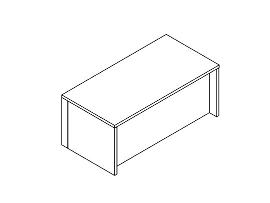 Стол для руководителя Norman 160х90х73.5см высокая лицевая панель Венге