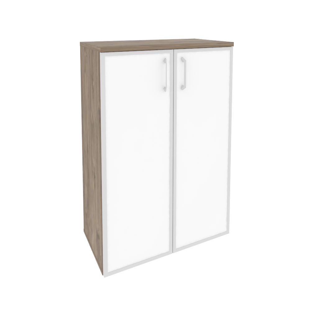 Шкаф средний широкий ОНИКС О.СТ-2.4Р вхите Тиквуд Темный / ONIX O.ST-2.4R white