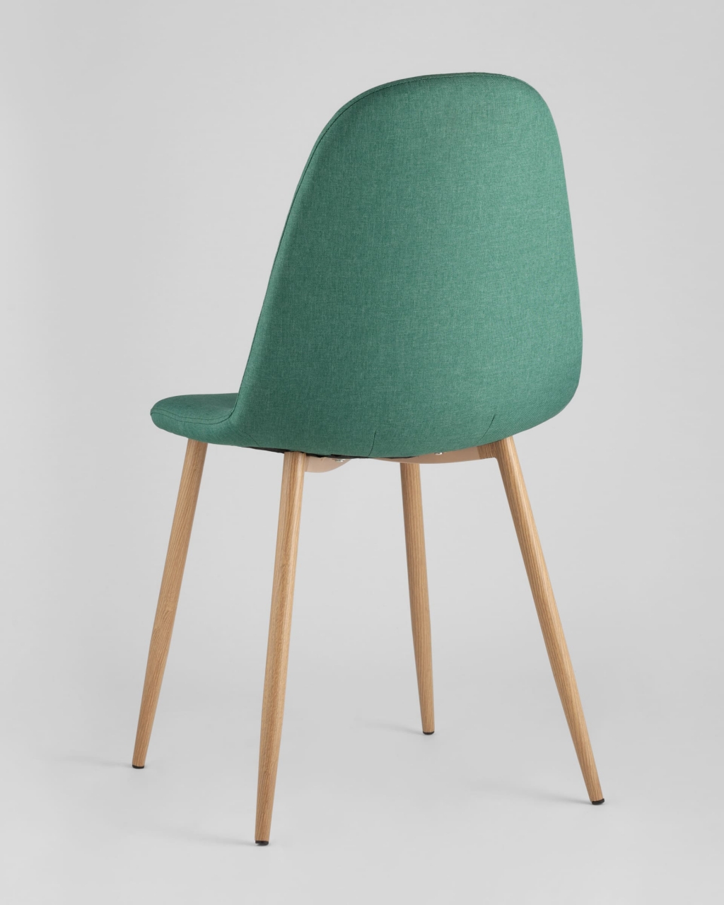 Обеденная группа стол Eames DST 80 см, 2 стула Валенсия рогожка Зеленый