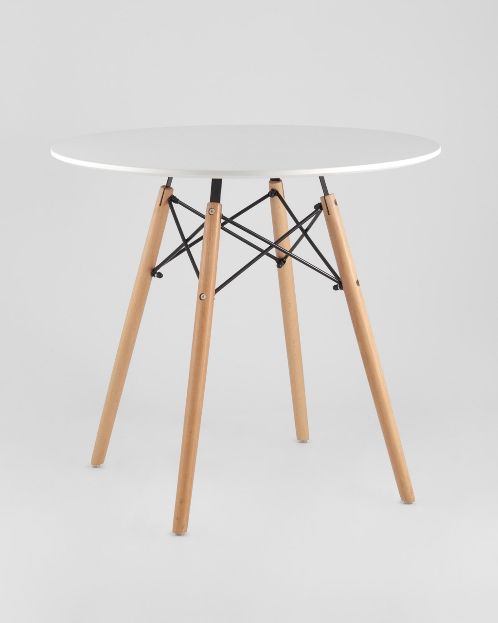 Обеденная группа Eames D80, 2 стула Eames DSW Белые