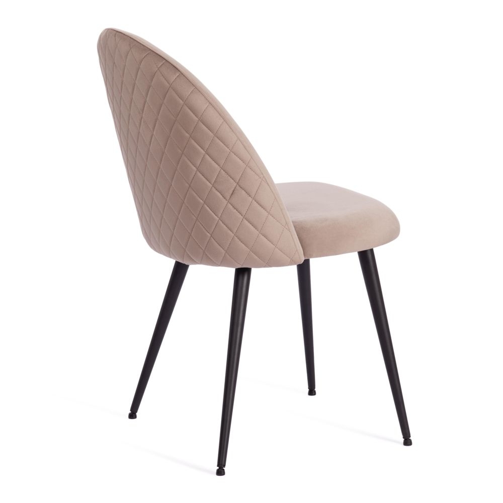 Стул MONRO (mod. 5144) / 1 шт. в упаковке металл/вельвет, 51x56x84 см, серо-бежевый (HLR-9)/черный