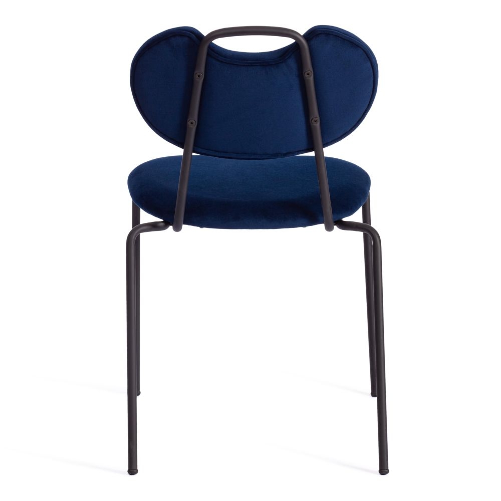 Стул DANTON (mod. 0139223) / 1 шт. в упаковке металл/ткань, 47х56,5х79 см, темно-синий S108 (117 DARK BLUE)/черный